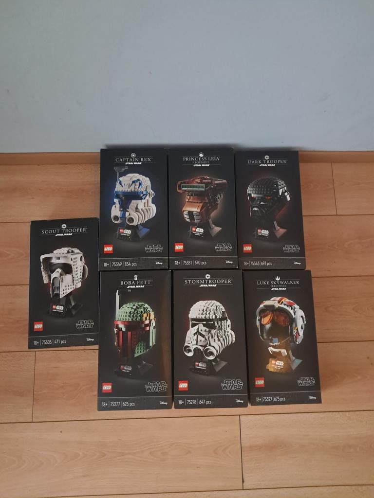 7 helmen van lego star wars, Ophalen of Verzenden, Nieuw, Lego, Star Wars