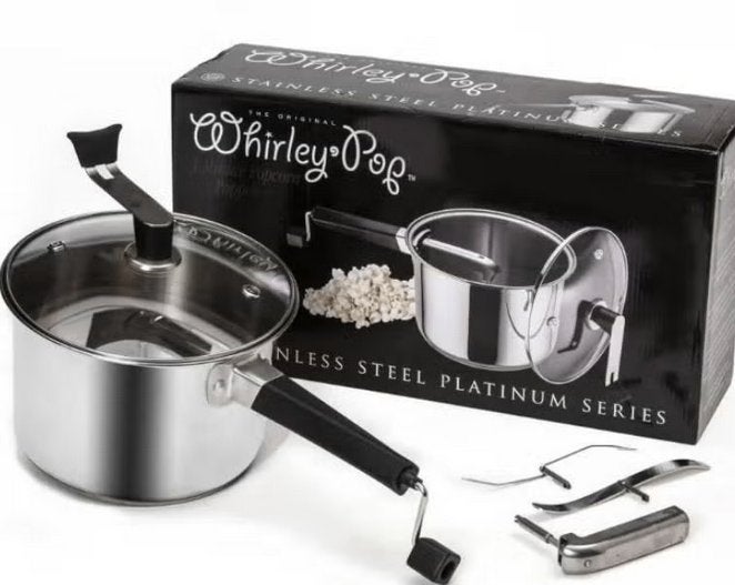 Whirley Pop Platinum RVS popcorn popper, Huis en Inrichting, Keuken | Potten en Pannen, Ophalen, Overige materialen, Overige typen