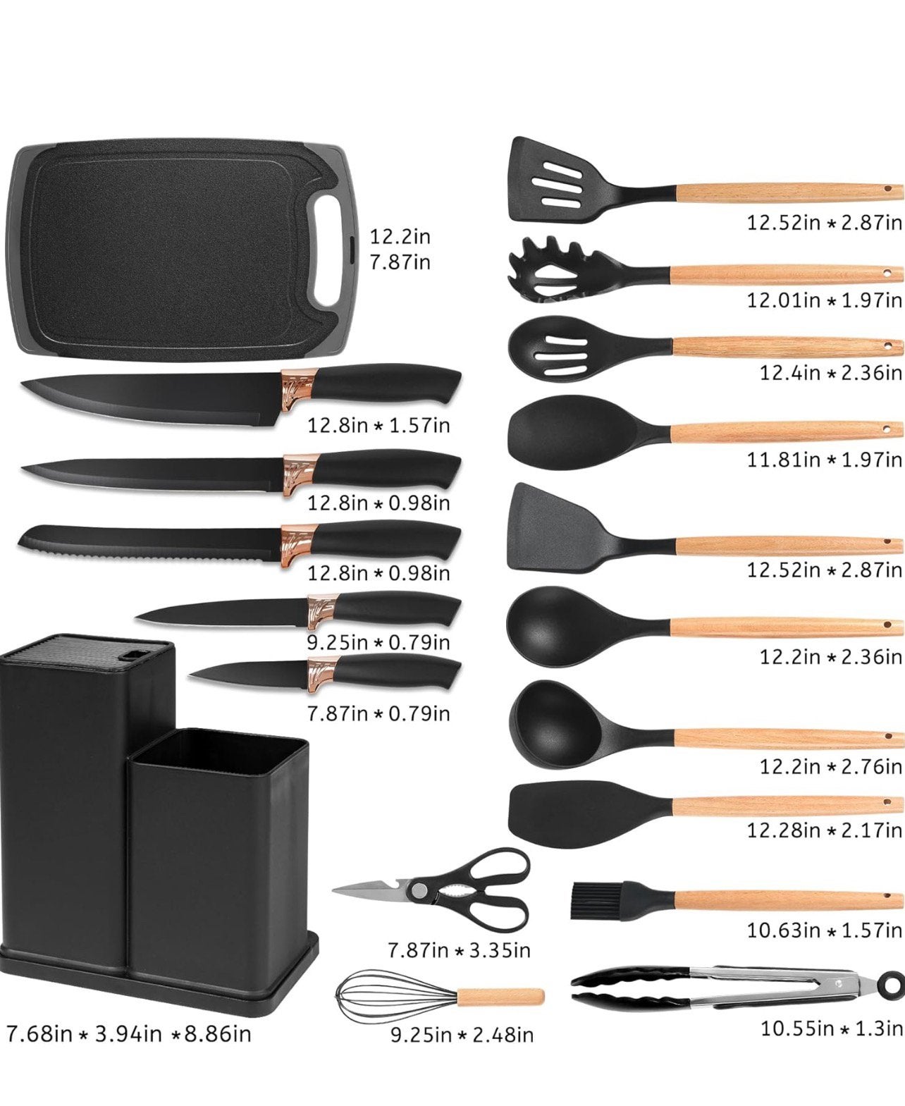 Ustensiles de cuisine, complet, couteau, planche à couper.., Maison & Meubles, Neuf, Enlèvement ou Envoi, Autres types, Autres matériaux