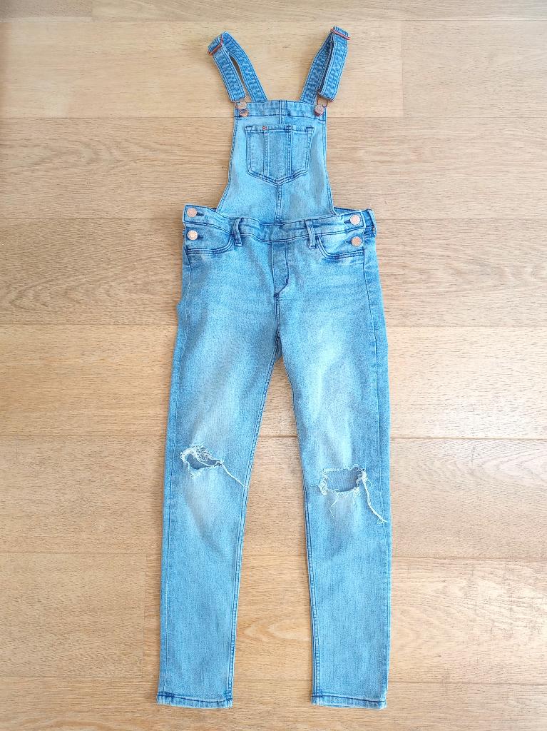 pantalon salopette en jean fille - taile 146 (11 ans), Enfants & Bébés, Enlèvement, Utilisé, Fille, Pantalon