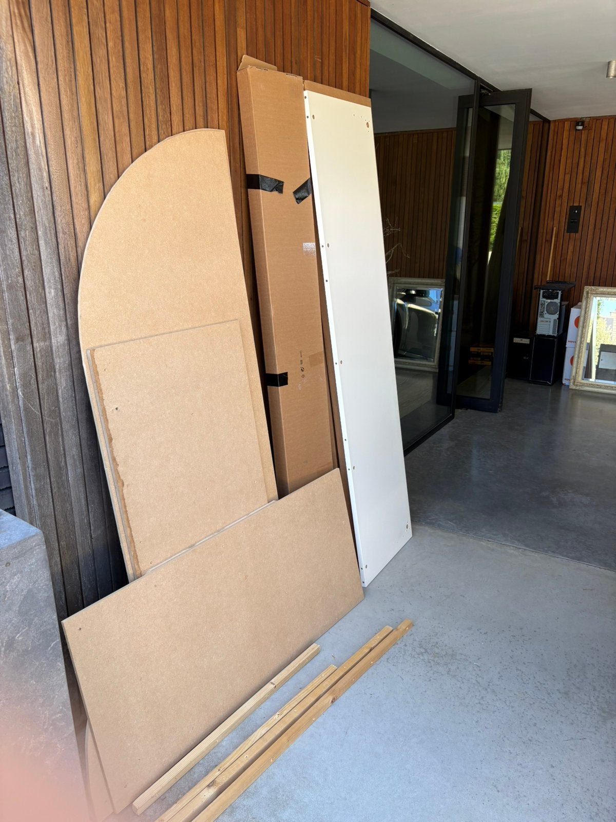Schuifdeuren voor ikeakast gratis plus mdf, Doe-het-zelf en Bouw, Ophalen, Zo goed als nieuw