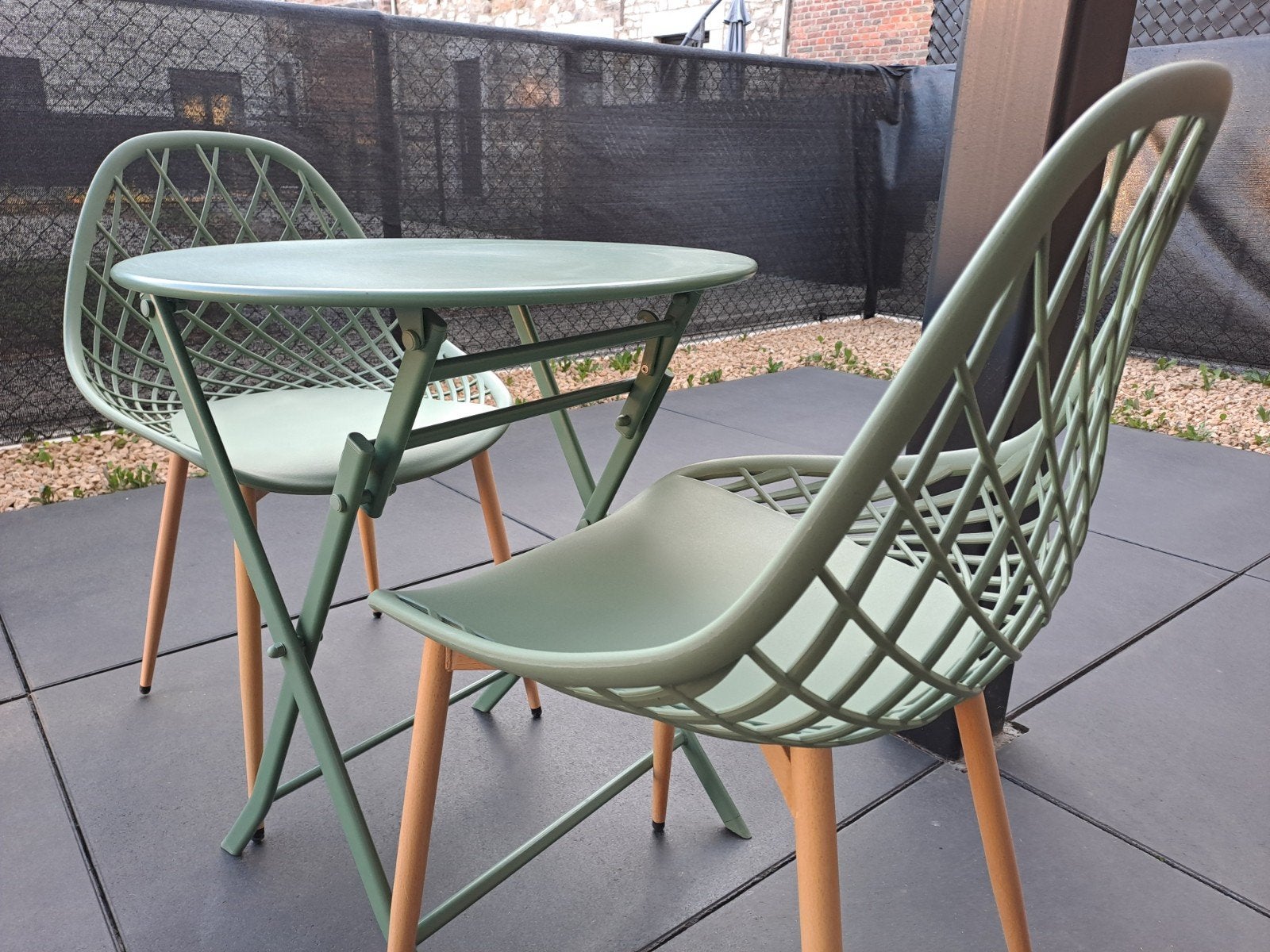 Ensemble table et chaises d'extérieur, Jardin & Terrasse, Ensembles de jardin, Enlèvement, Comme neuf, 2 places, Sets de jardin