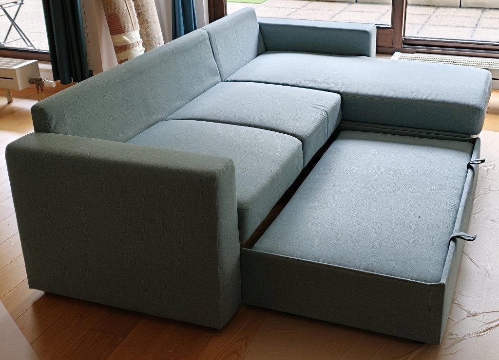 Ikea Barslov 3-seat sofa-bed with chaise longue, Trois personnes, 100 à 125 cm, 200 à 250 cm, Banc droit