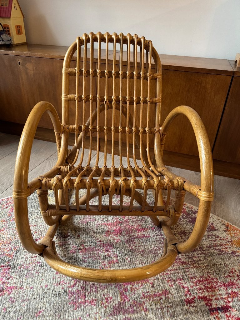 Rotan schommelstoel kind, Enlèvement, Utilisé, Osier ou Rotin