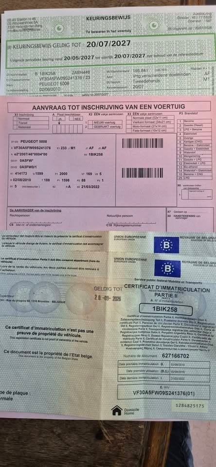 Peugeot 5008 1.6 benzine uit 2011 met 155.600 km, Auto's, Zwart, 4 cilinders, Zwart, 5 deurs