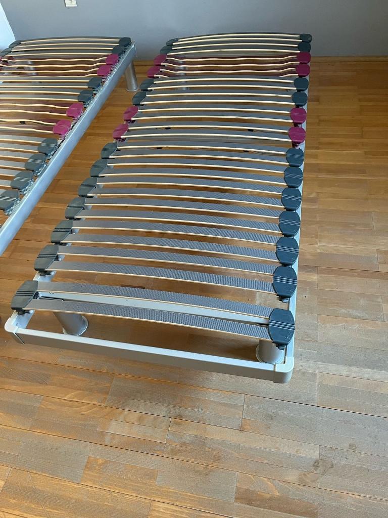 Lattenbodems, Huis en Inrichting, Slaapkamer | Bedden, Ophalen, 90 cm, Eenpersoons, Zo goed als nieuw