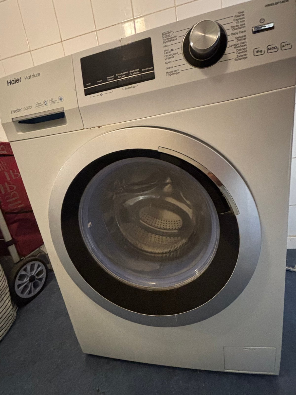 Machine à laver Haier 8 kg A+++, Enlèvement, Utilisé