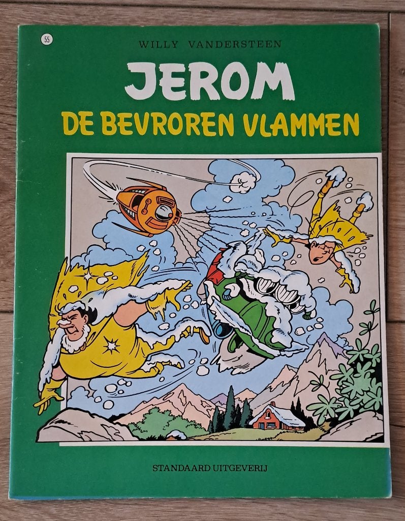 55 - Jerom - De Bevroren Vlammen, Boeken, Gelezen, Willy vandersteen, Eén stripboek, Ophalen of Verzenden