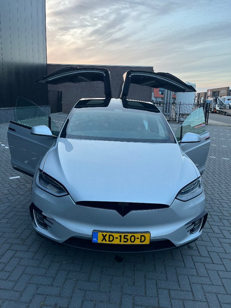 Tesla X 100D elektrische auto bj 2018 grijs metallic, Autos, Tesla, Cuir, Achat, 2433 kg, Noir