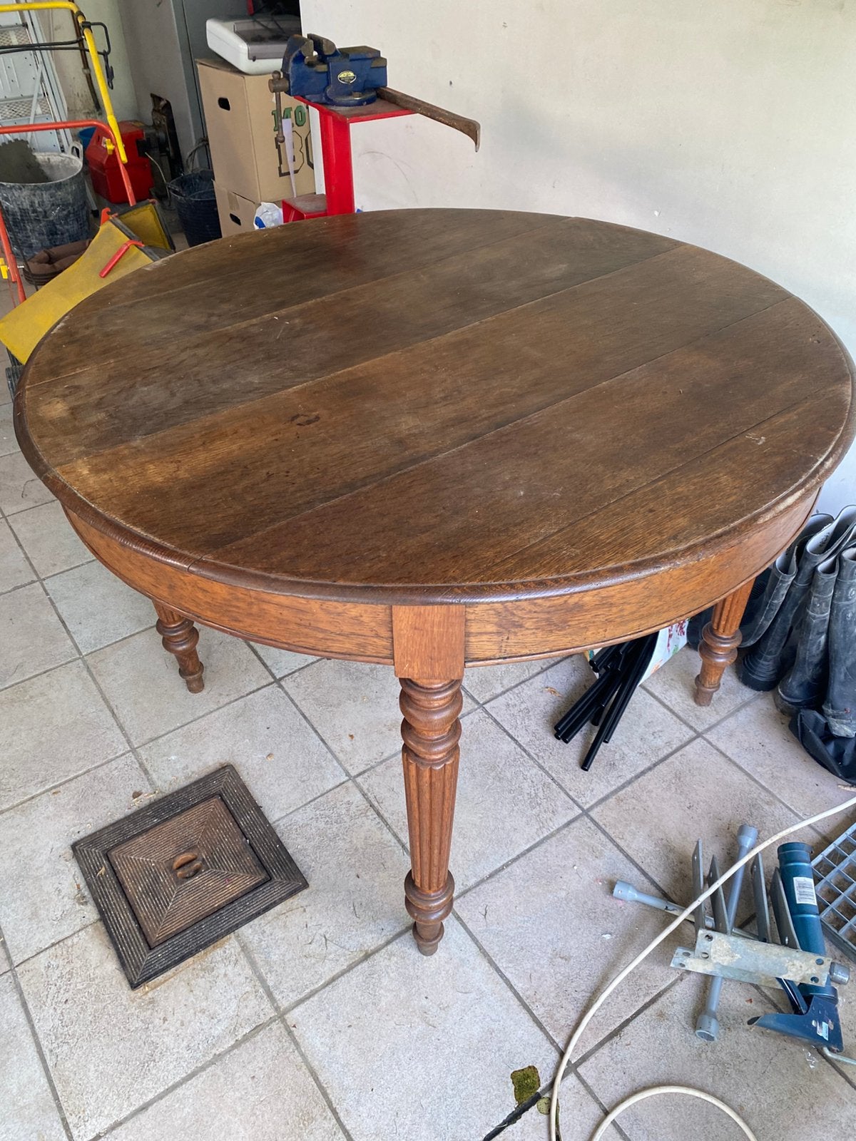 Ronde tafel eik, Antiek en Kunst, Ophalen of Verzenden
