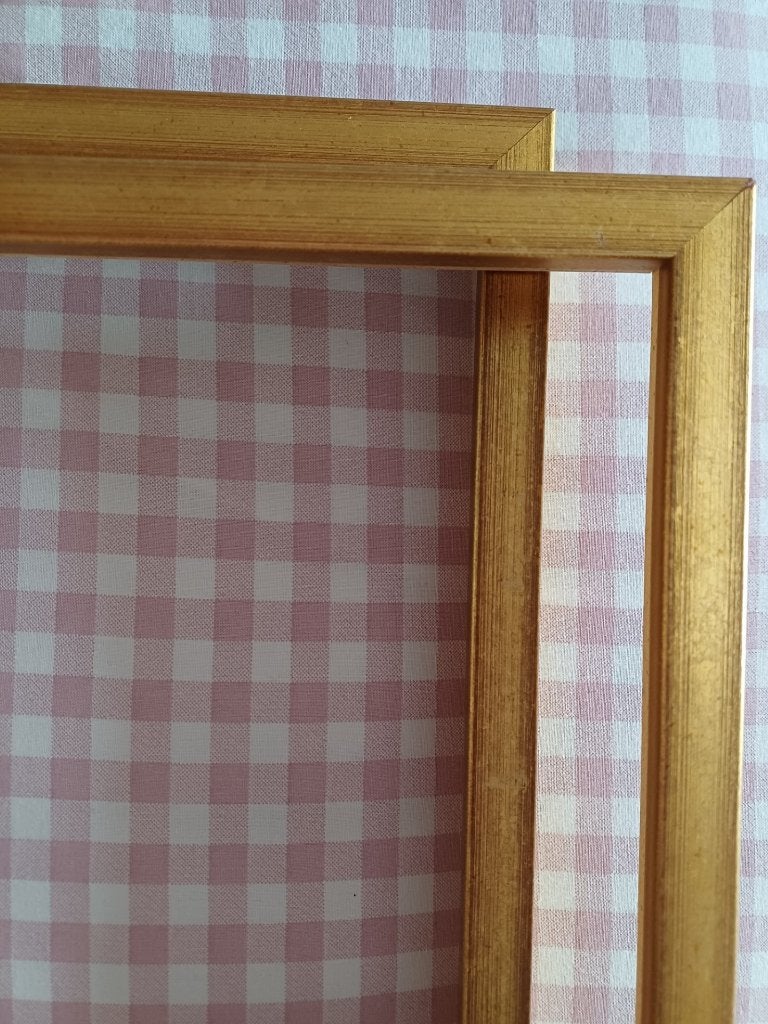 2 gouden kadertjes 24x30, Ophalen of Verzenden, Klassiek, Overige onderwerpen