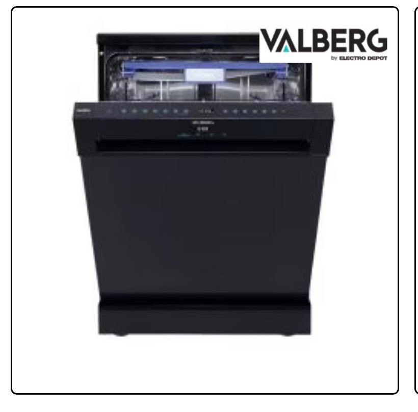Lave-vaisselle VALBERG—ouvre automatique des portes,Classe C, Enlèvement, Comme neuf