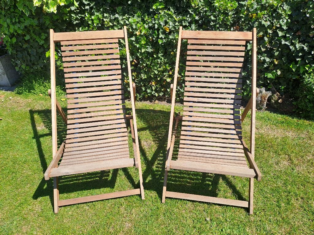 Tuinstoelen, Tuin en Terras, Zo goed als nieuw, Loungeset, Stoel, Hout