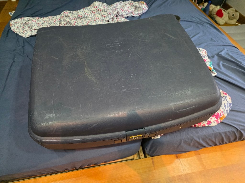 Valise Coque rigide Bleue, Enlèvement, Utilisé, Roulettes