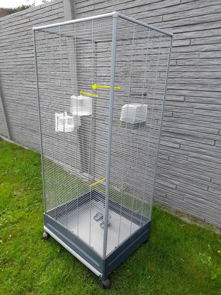 Grote vogelkooi op wielen, Enlèvement, Utilisé, Métal, Cage à oiseaux