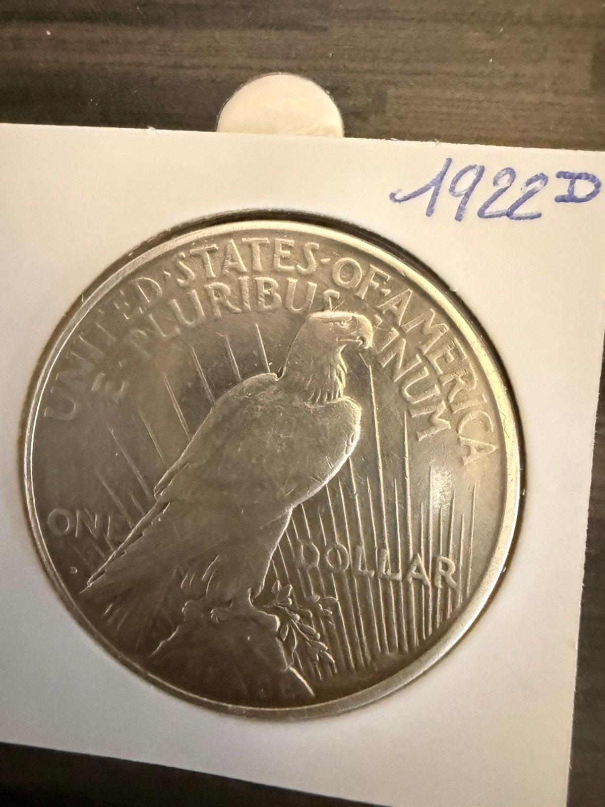 Peace dollar 1922 D, Postzegels en Munten, Verzenden, Noord-Amerika, Losse munt, Zilver
