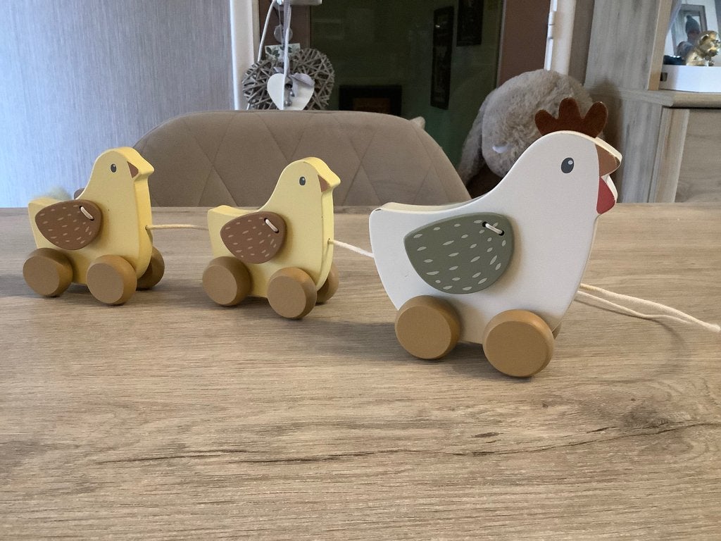 Petit animal hollandais en bois de trait, Enlèvement ou Envoi, Comme neuf, Jouet à Pousser ou Tirer