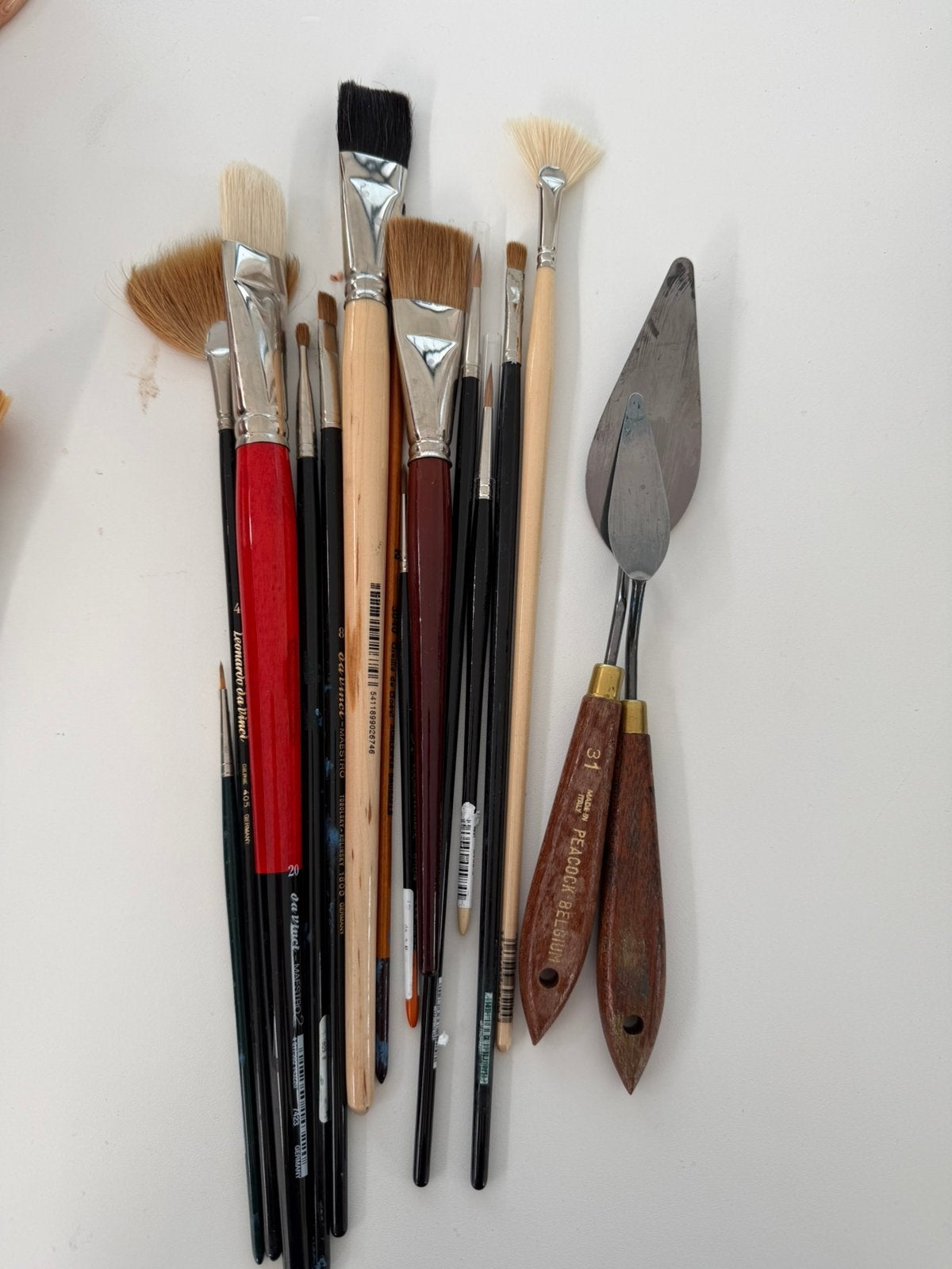 Lot de pinceau naturel, Hobby & Loisirs créatifs, Peinture, Enlèvement, Utilisé, Pinceau ou Brosse