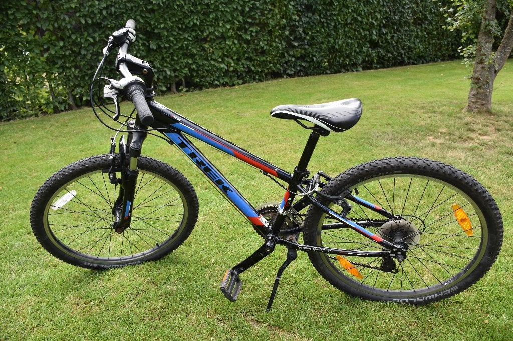 Mountainbike (MTB) fiets trek jongen 24 inch, Ophalen, Velgrem, Versnellingen, Trek