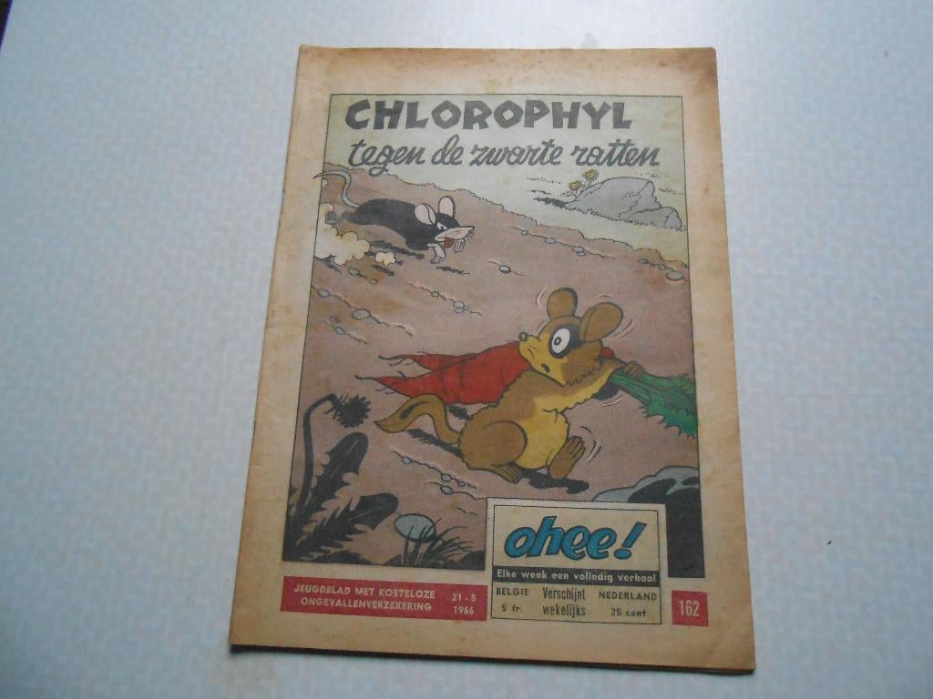 Ohee 162 Chlorophyl tegen de zwarte ratten 1966., Eén stripboek, Ophalen of Verzenden, Zo goed als nieuw, Raymond Macherot