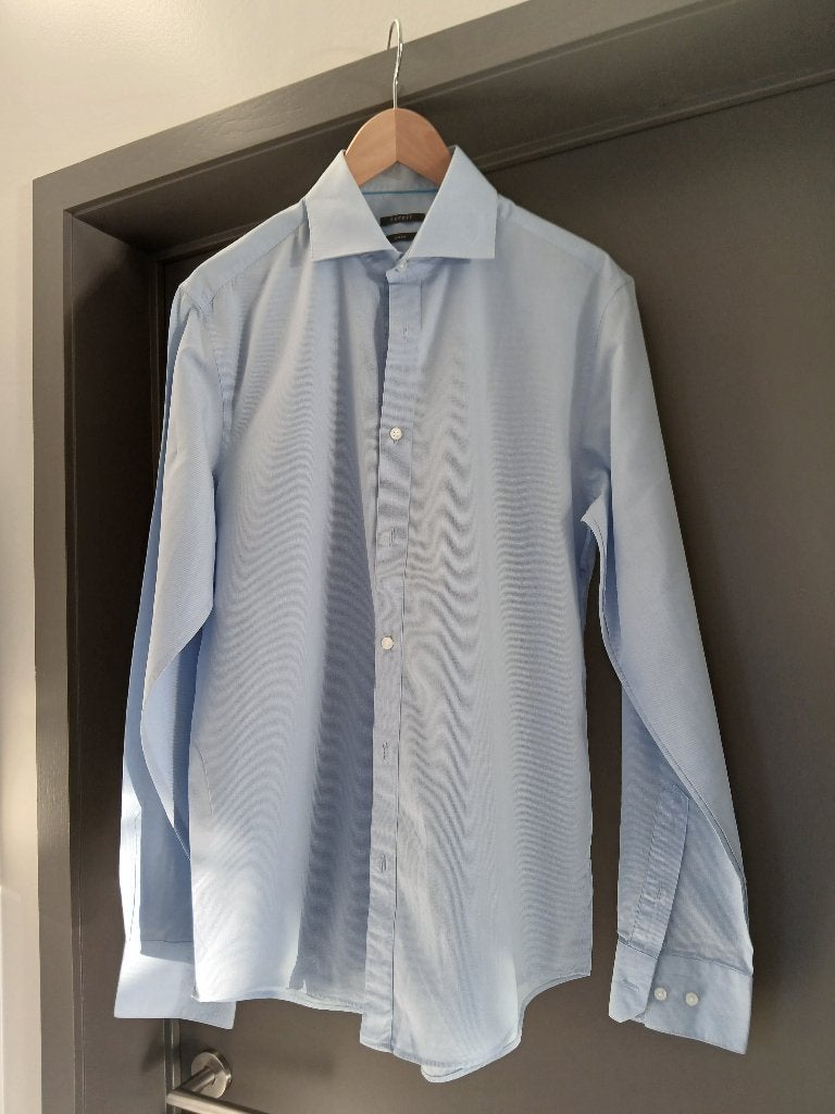 Herenhemd esprit maat small, Blauw, Halswijdte 38 (S) of kleiner, Ophalen of Verzenden, Zo goed als nieuw