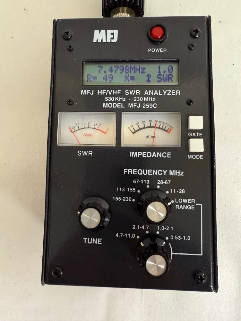 MFJ 259C SWR analyzer, Telecommunicatie, Zenders en Ontvangers, Ophalen of Verzenden, Zo goed als nieuw, Zender en Ontvanger