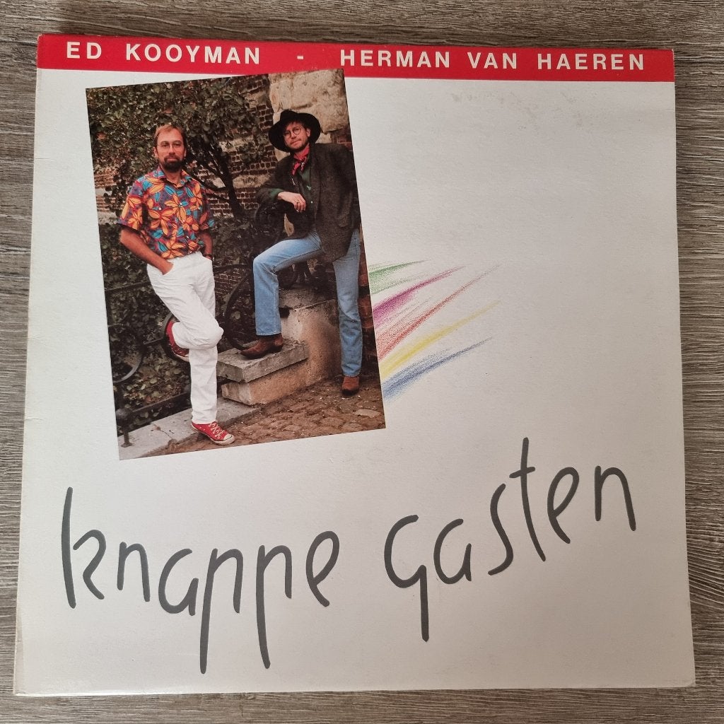LP Ed Kooyman - Herman Van Haeren – Knappe Gasten, Cd's en Dvd's, Vinyl | Nederlandstalig, LP, Gebruikt, Inclusief insert, Cabaret of Kleinkunst