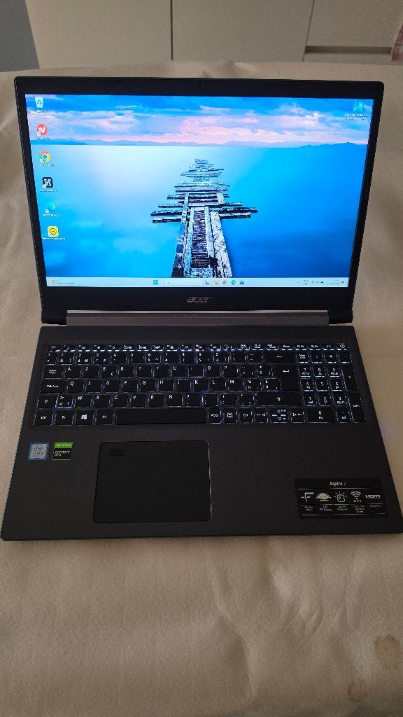 Acer Aspire 7 — SSD i5/GTX 1650/512 Go — école + jeux, Enlèvement ou Envoi, 8 GB, 512 GB, 3 à 4 Ghz