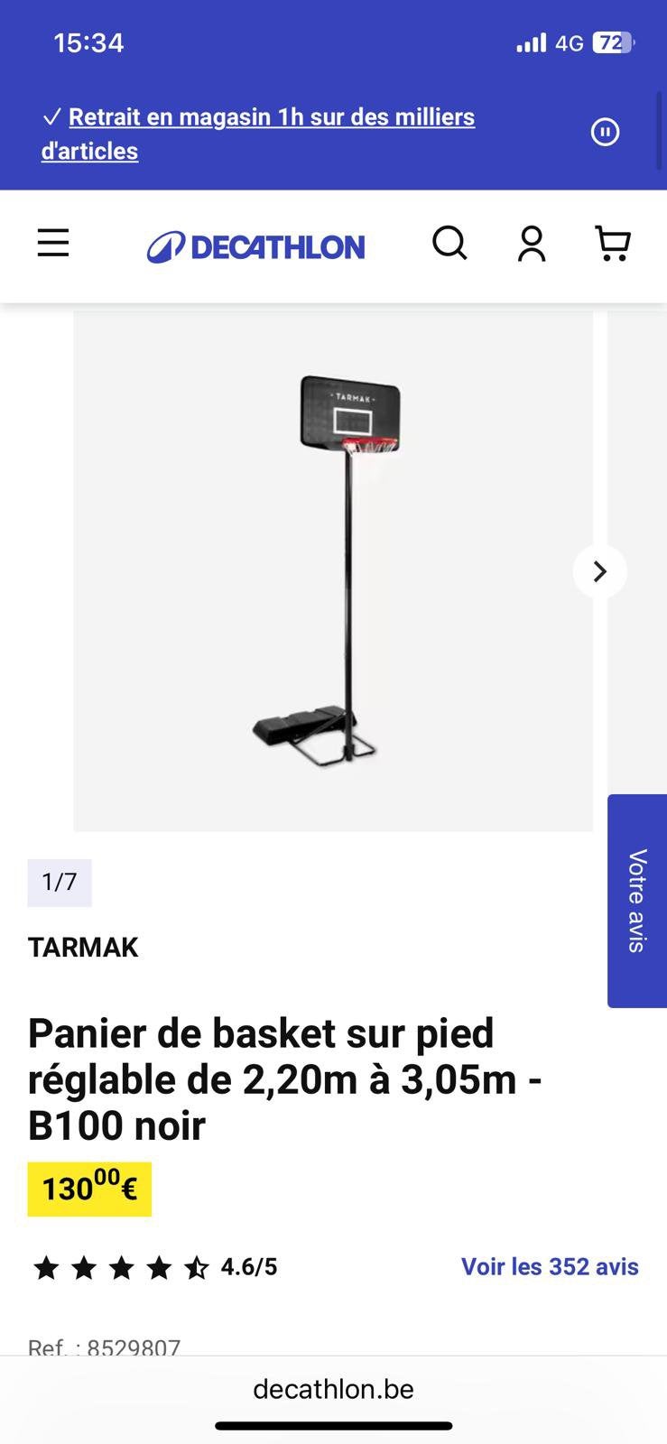 Basketbalring, Sport en Fitness, Basketbal, Ophalen, Zo goed als nieuw
