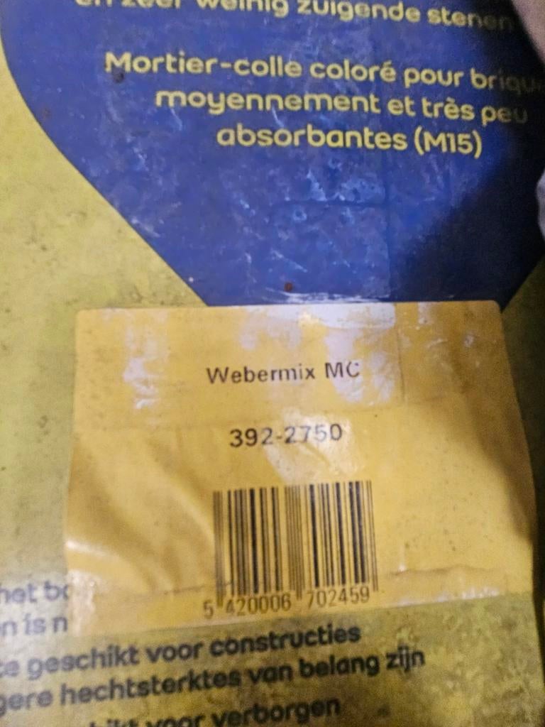 Webercol dunbedlijm voor betonstenen mc 392 kleur 2750, Ophalen
