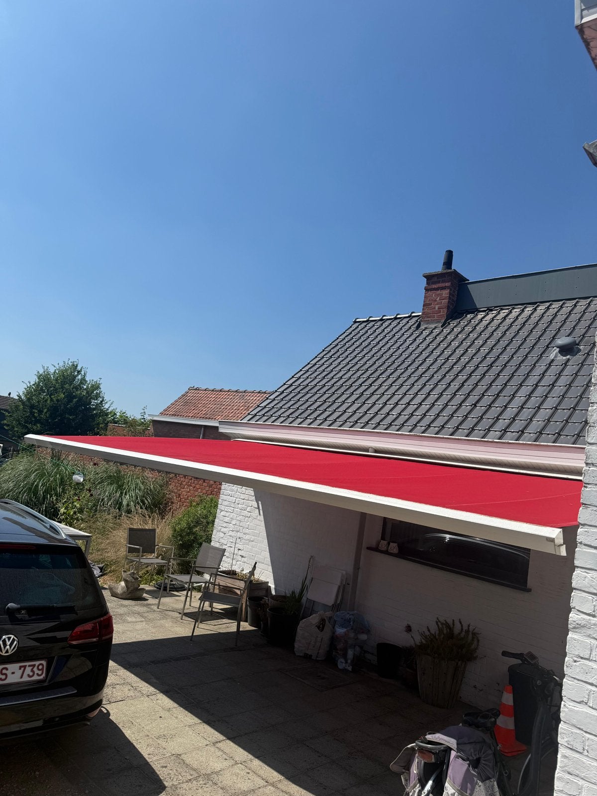 Zonneluifel elektrisch, Ophalen, 450 cm of meer, Elektrisch, Zo goed als nieuw