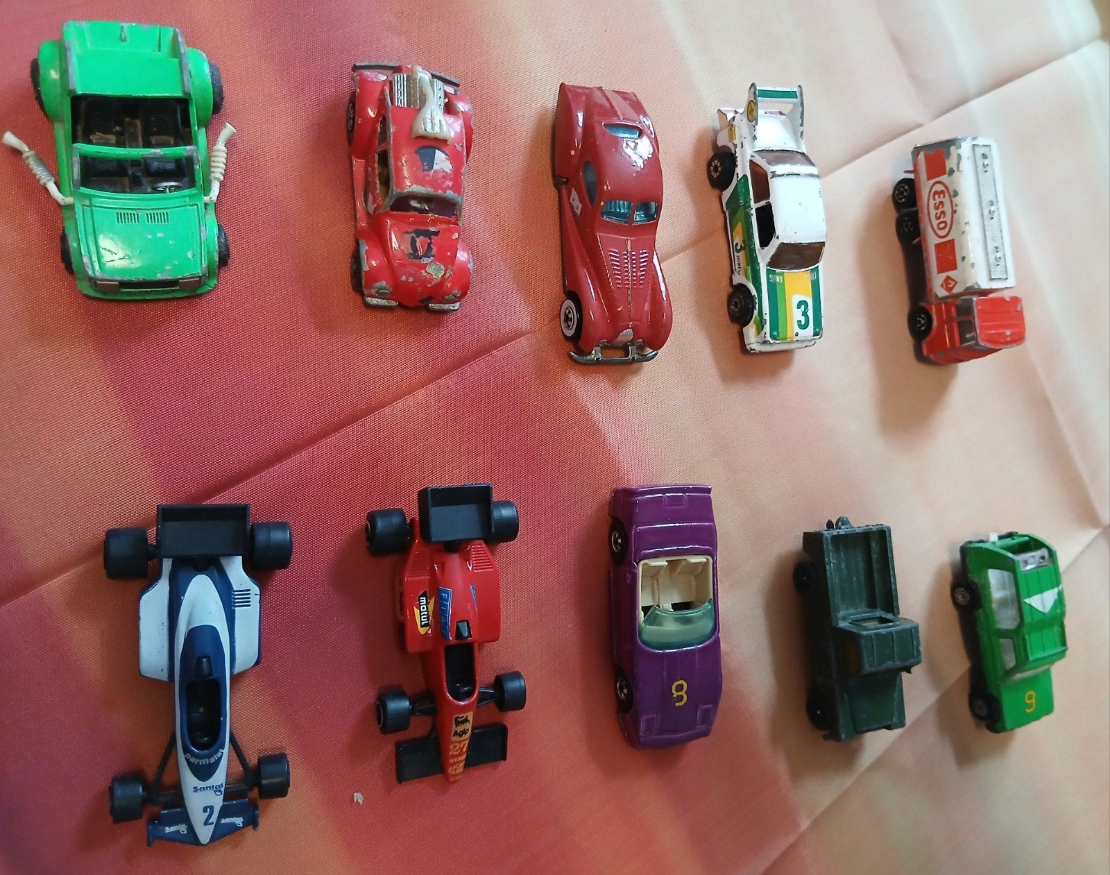 lot de 10 petites voitures vintage anciennes, Ophalen, Gebruikt