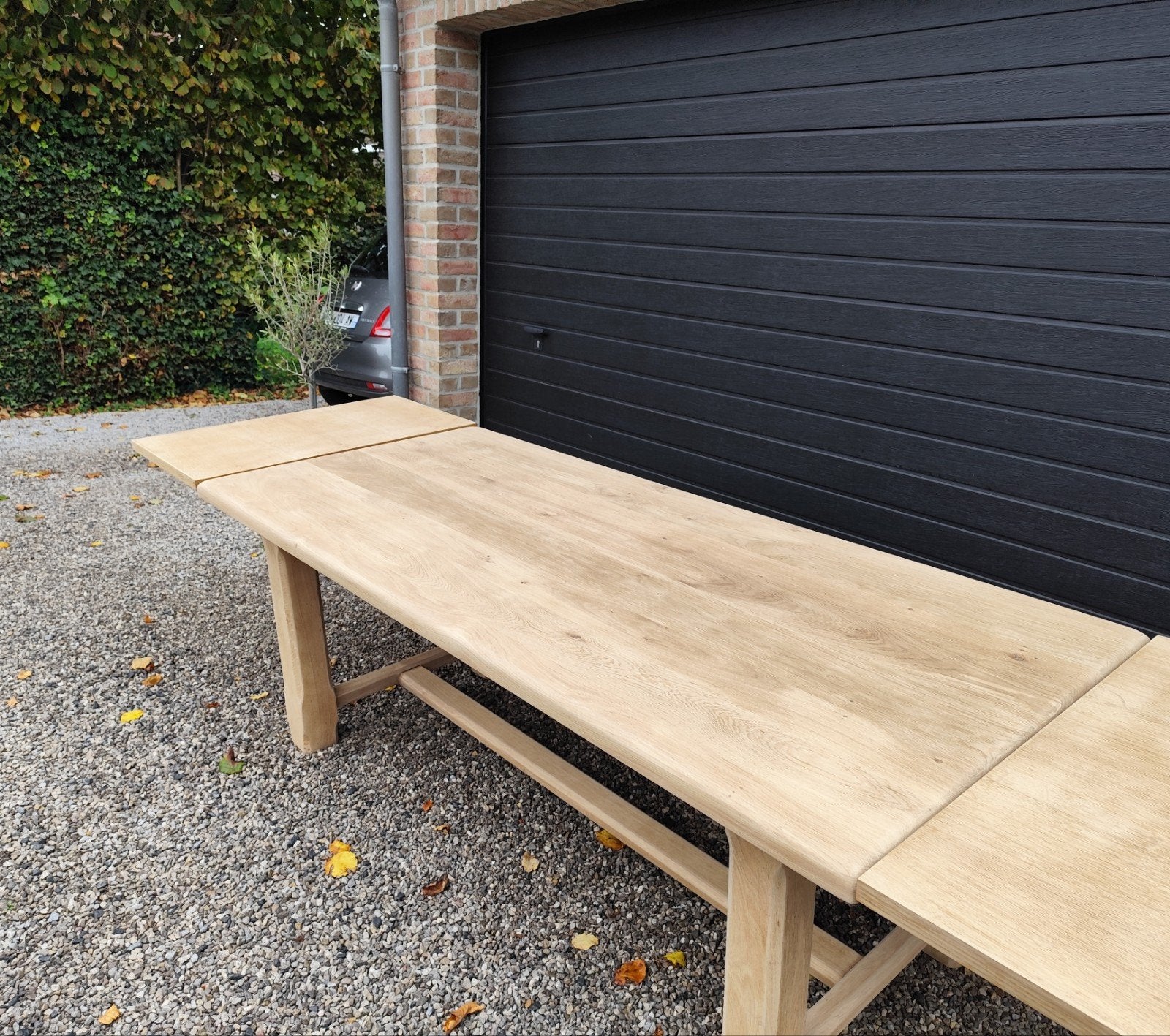Table de ferme en chêne 3m avec rallonges, Maison & Meubles, Comme neuf, Enlèvement, 50 à 100 cm, Chêne