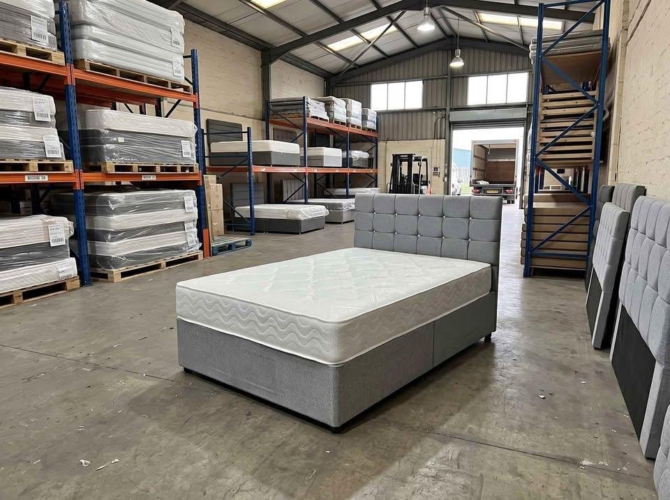 Nouveau lit et matelas - Choisissez votre couleur et votre, Envoi, Neuf, Deux personnes, Crème