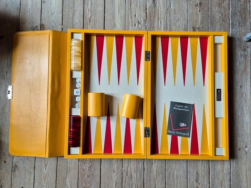 Renzo Romagnoli  Backgammon format malette rare, Enlèvement ou Envoi