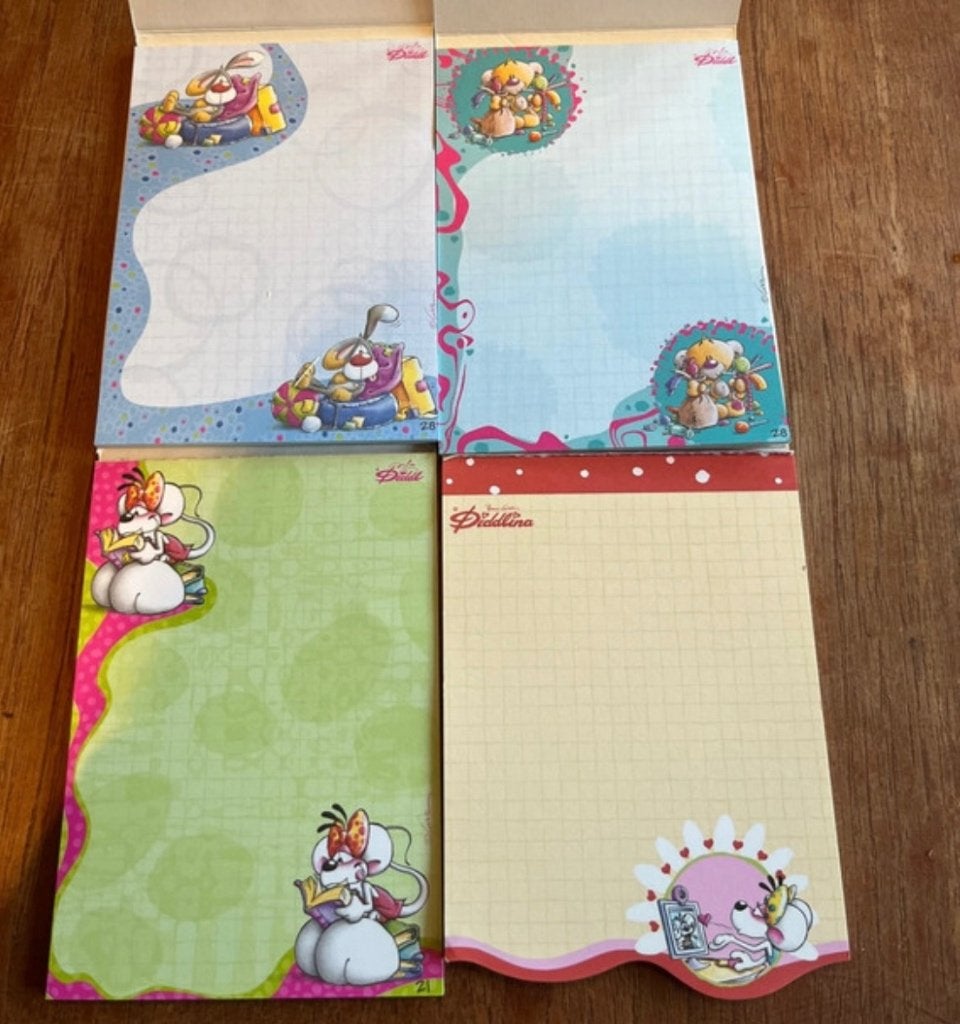 4 A6 Blaadjes, Verzamelen, Ophalen, Diddl, Zo goed als nieuw, Papier, Kaart of Schrift