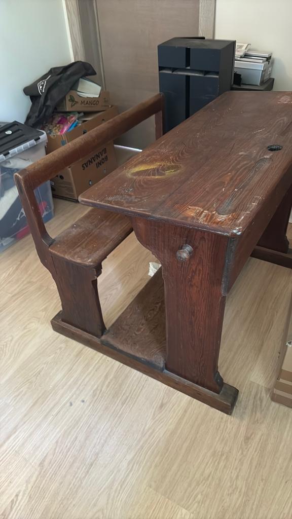 Bureau vintage, Huis en Inrichting, Ophalen, Schoolbureau, 72 cm, Gebruikt