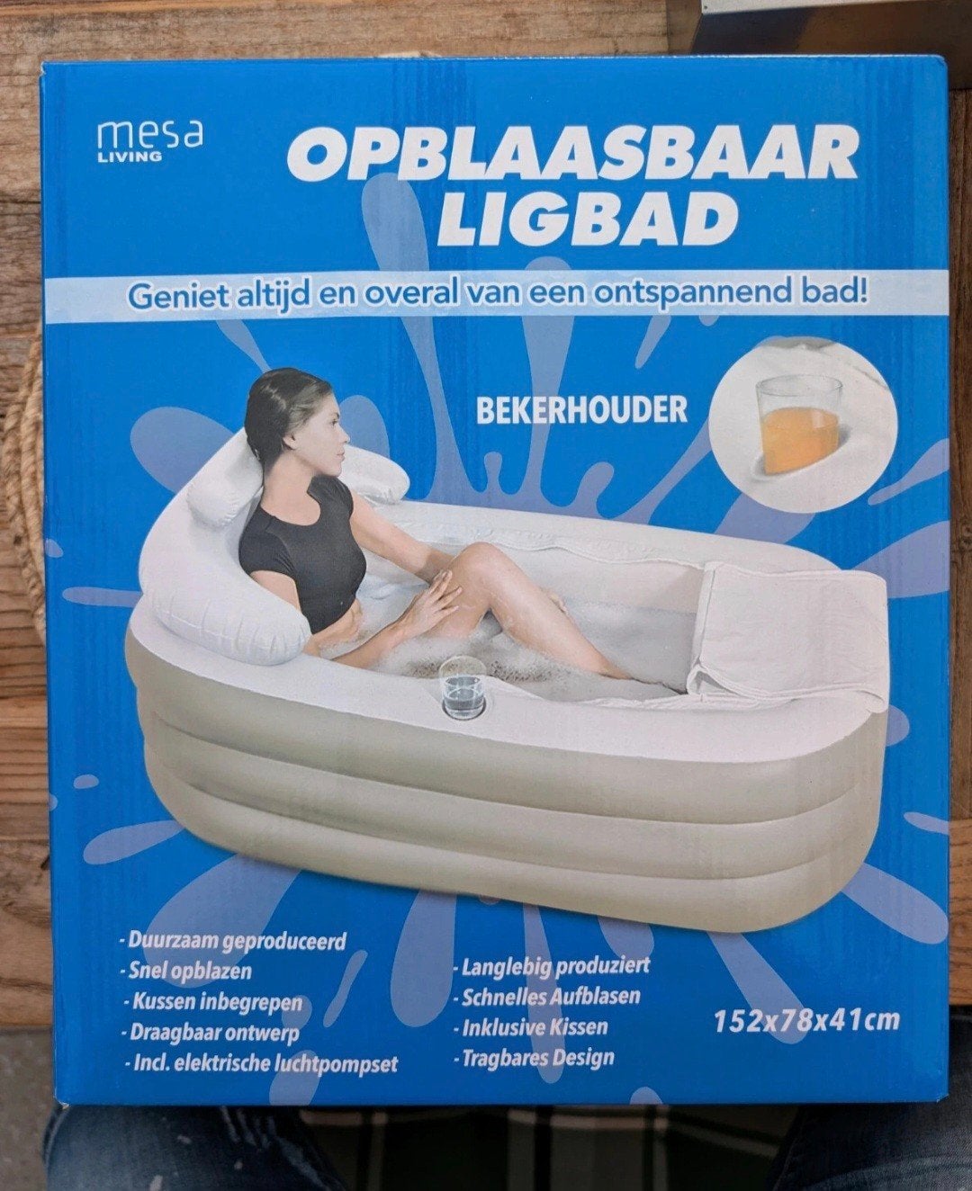 Baignoire gonflable avec pompe - Détendez-vous n'importe où, Caravanes & Camping, Matelas pneumatiques, Enlèvement ou Envoi