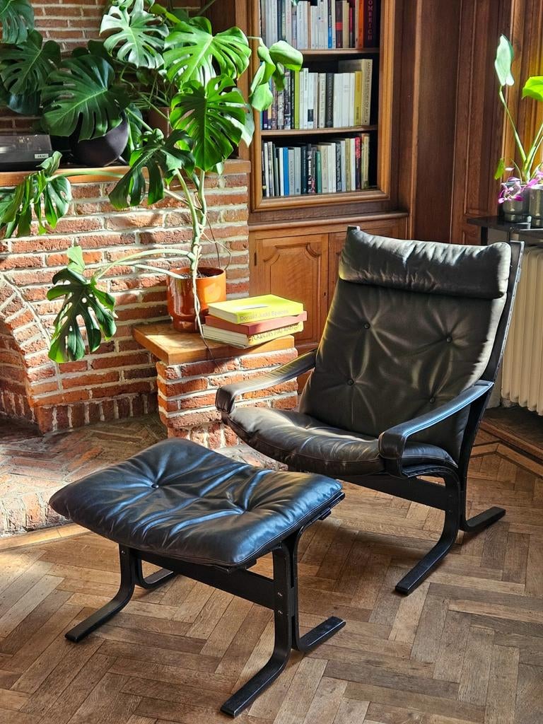 Vintage design fauteuil en ottoman - Ingmar Relling, Ophalen