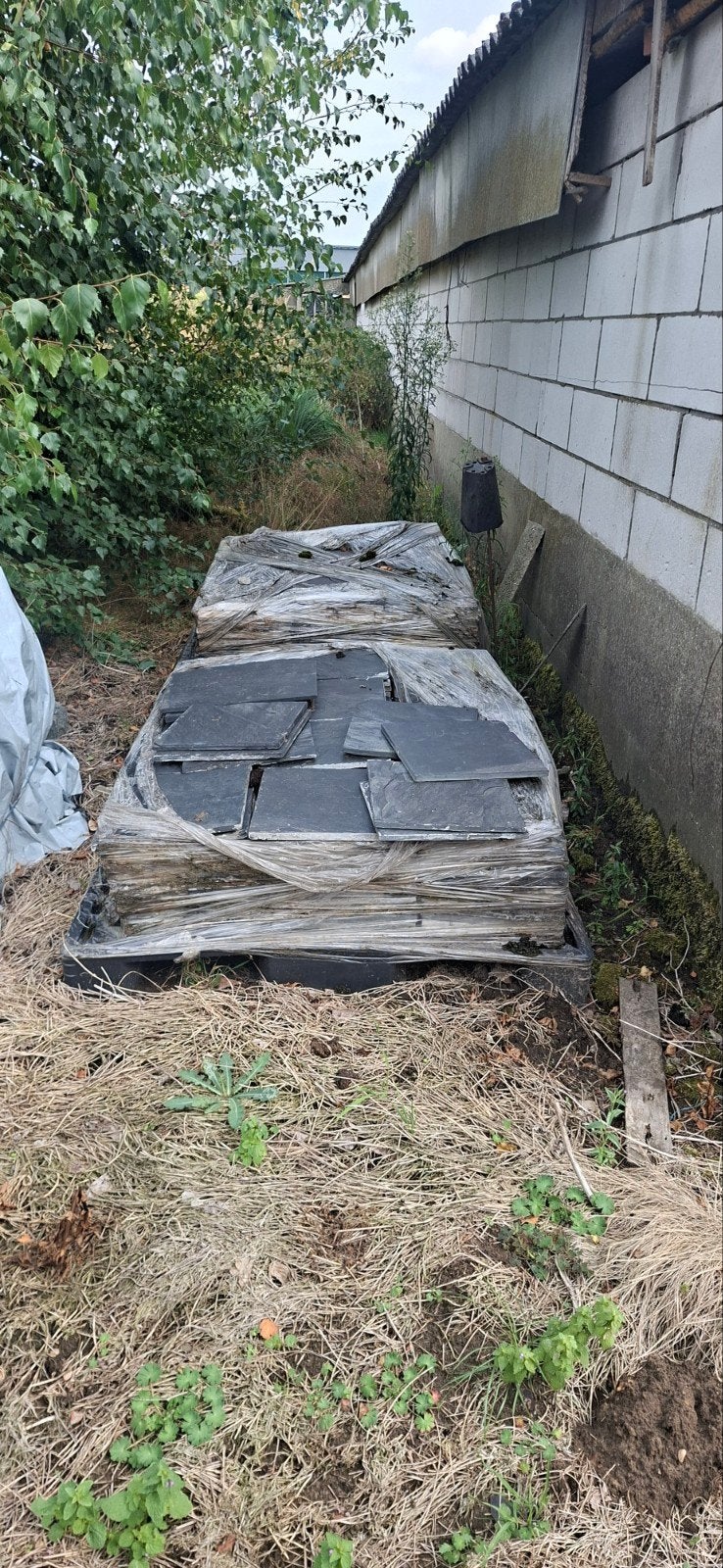 Leien tegels 30cm x 30cm +-30 m², Enlèvement