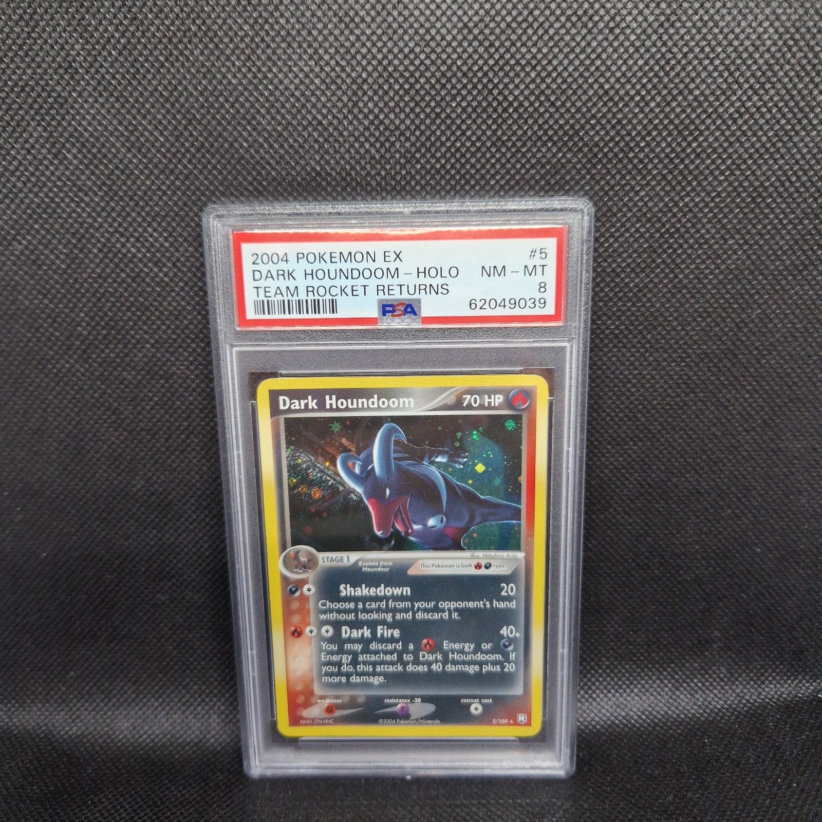 Dark Houndoom Holo Team Rocket Returns PSA 8, Ophalen of Verzenden