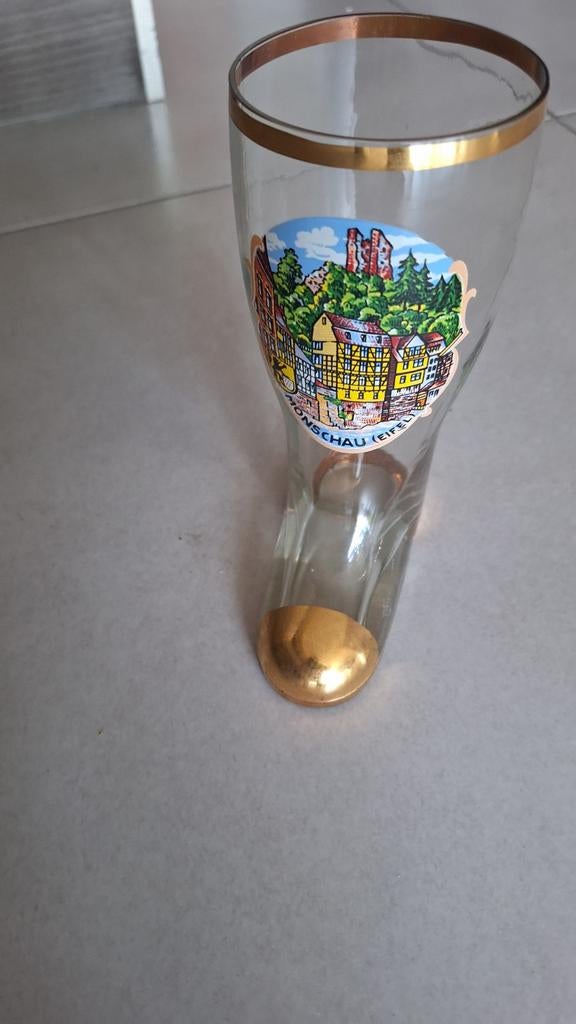 Bierglas in botten, Verzamelen, Biermerken, Ophalen of Verzenden, Gebruikt, Glas of Glazen