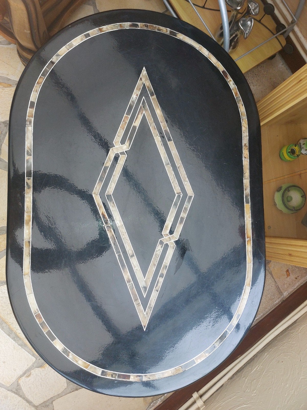 Tafel in de woonkamer, Ophalen, Gebruikt, 100 tot 150 cm, 50 tot 100 cm