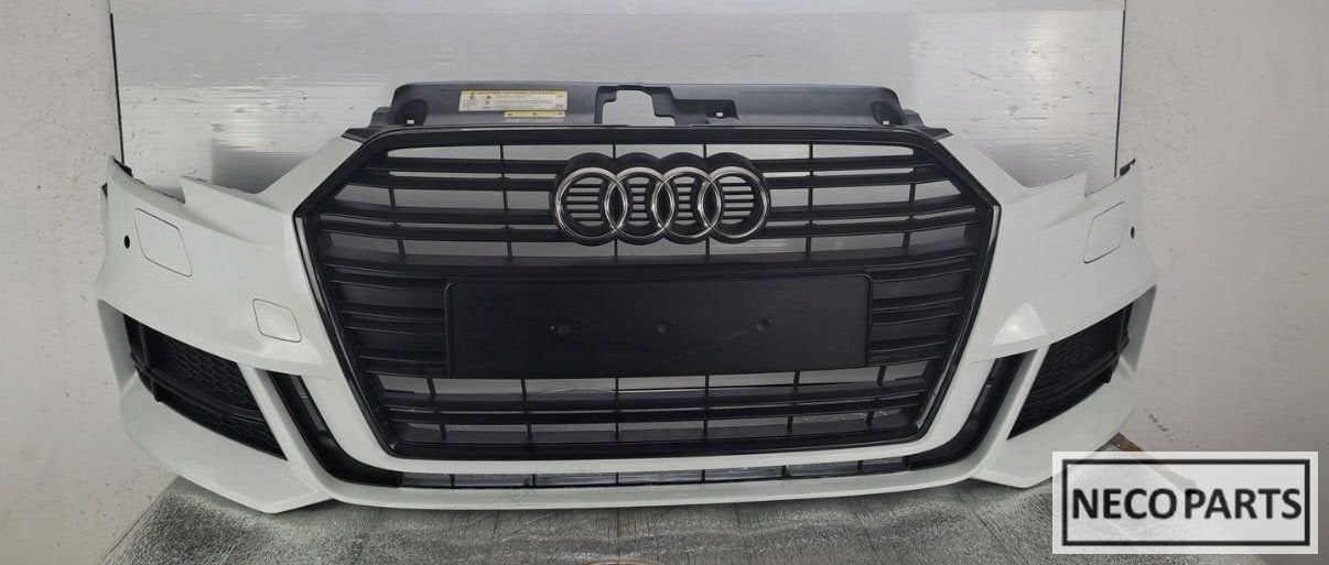 BUMPER AUDI A3 8V FACELIFT S LINE SEDAN VOORBUMPER GRILL, Gebruikt, -, Achter, -