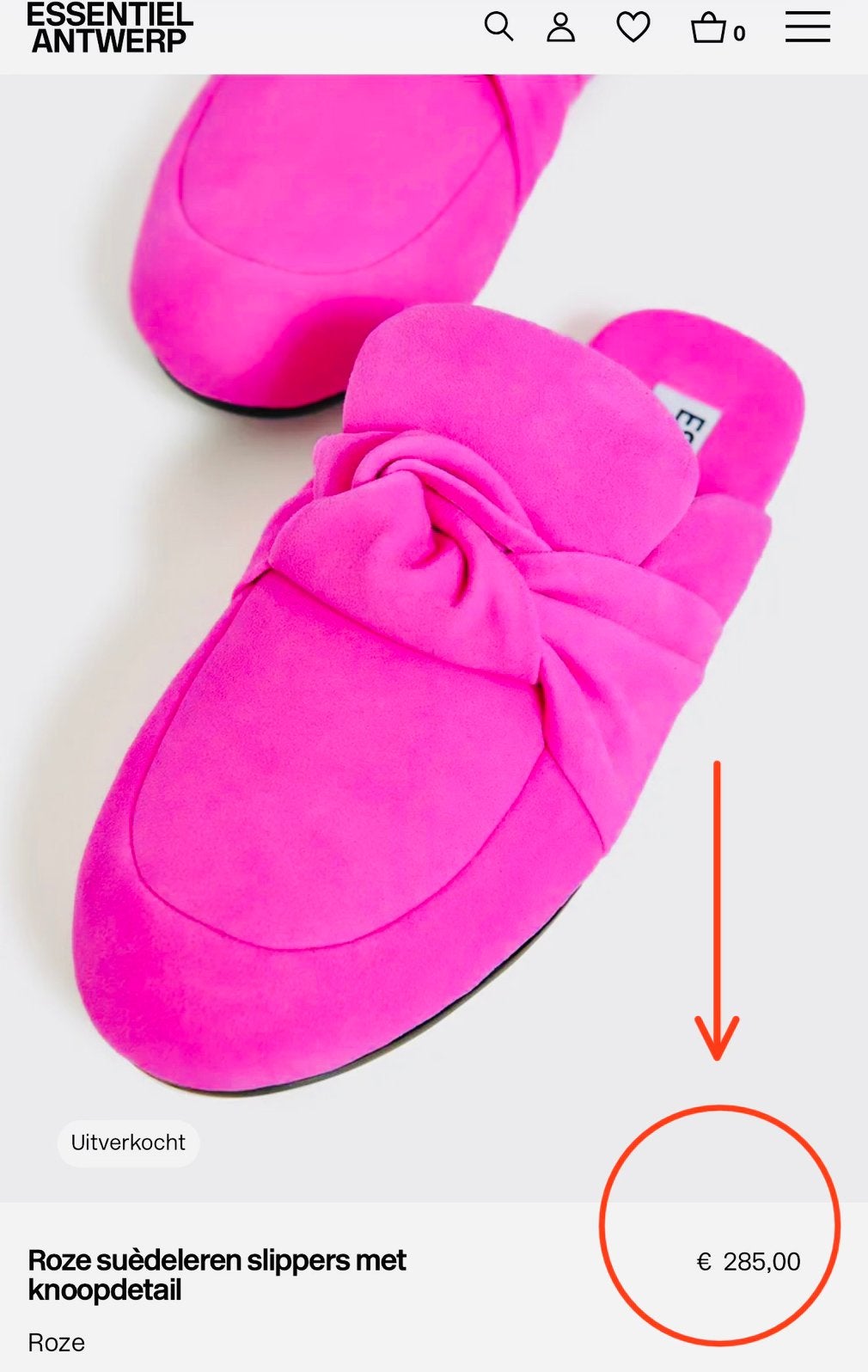 TRENDY ESSENTIEL ANTWERP MUILTJES, NIEUW € 285,- 💖💖💖, Verzenden, Nieuw, Sandalen of Muiltjes, Roze