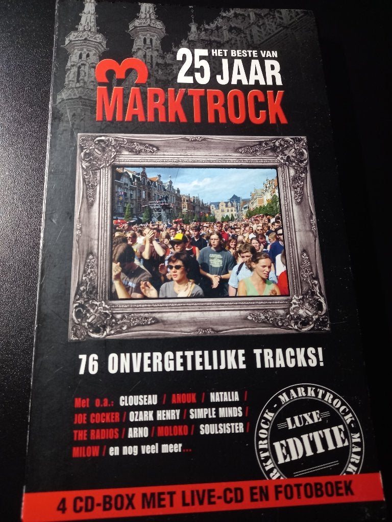 Het Beste Van 25 Jaar Marktrock 4 Cd's = Near Mint, Inclusief boekje, Boxset, Ophalen of Verzenden, Zo goed als nieuw