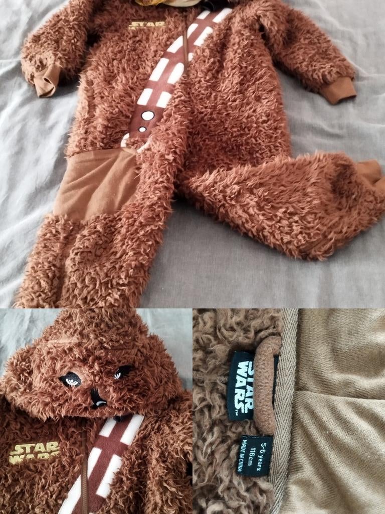 Star Wars jumpsuit/shirt (Chewbacca)
Maat: 5—6 jaar (11), Ophalen