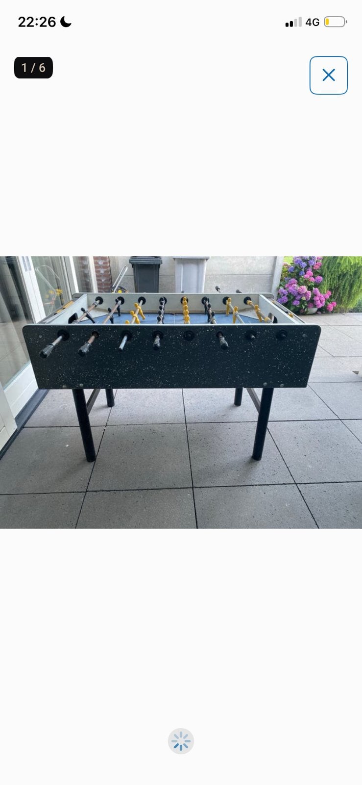 Tafel voedball, Ophalen, Zo goed als nieuw