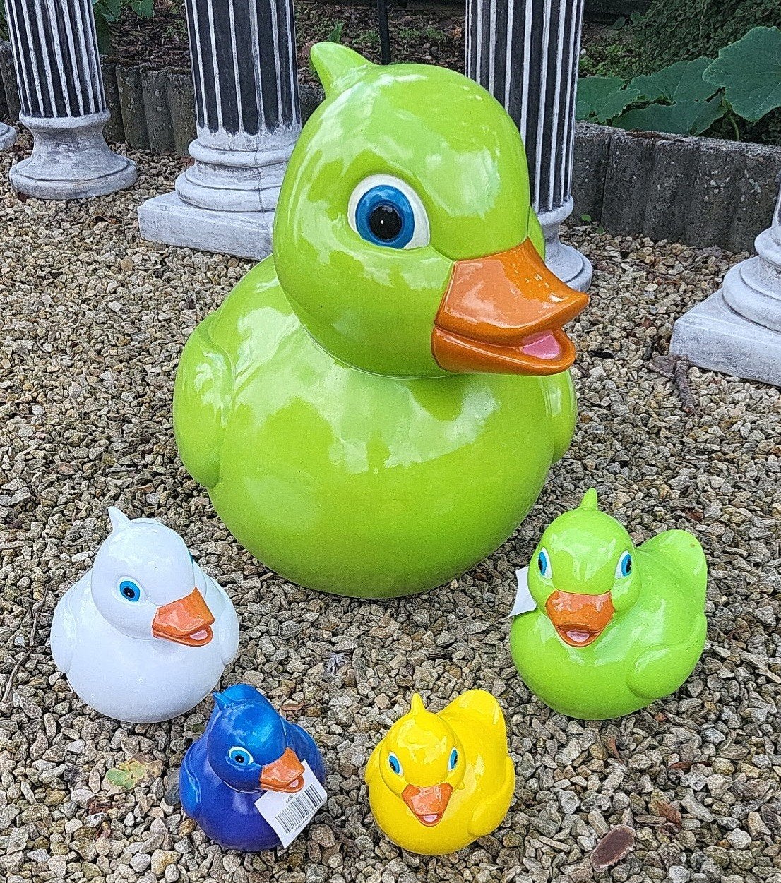 polyester beelden,  badeenden, Tuin en Terras, Ophalen of Verzenden, Nieuw, Kunststof, Dierenbeeld