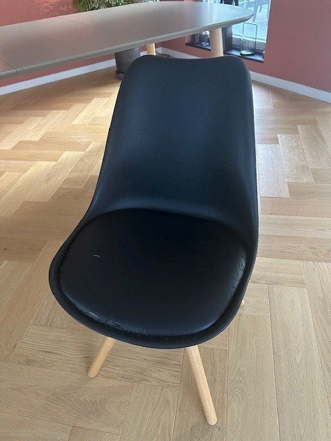 Eetkamertafel (taupe + beuk), Ophalen, 200 cm of meer, 50 tot 100 cm, Zo goed als nieuw